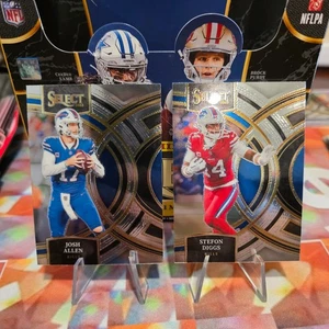 2023 Panini Select - Premier Level Josh Allen & Stefon Diggs #200 QB WR - Picture 1 of 2