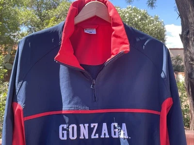 Gonzaga Bulldogs Para Hombre XL Columbia Chaqueta Viento 1/4 Cremallera Pullover Azul Forrado Usado en Excelente Condición Foto 1 de 4