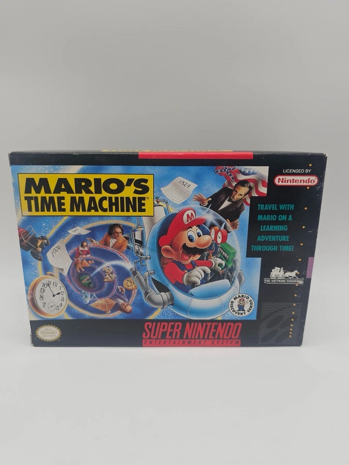Mario’s Time Machine - SNES - CIB Complete in Box - Image 1 of 4