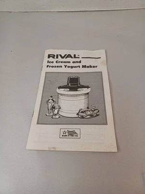 Libro de instrucciones Rival Ice Cream & Frozen Yogurt Pamplet  Foto 1 de 3