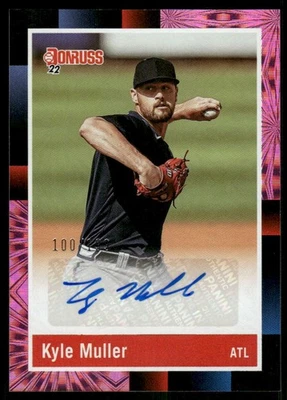 2022 Donruss Retro '88 Signatures Pink Fireworks #2 Kyle Muller Auto /199 - BB - Image 1 of 2