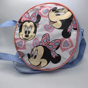 Vintage 1994 Minnie Mouse AVON Round Purse Mini Tote Bag Pink Hearts - Picture 1 of 6