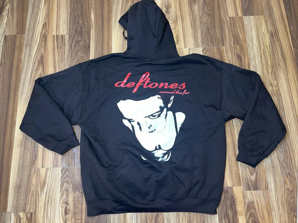 Sudadera con Capucha Vintage Deftones Around The Fur Tour Banda de Metal Talla XL Marrón Usada en Excelente Condición Foto 1 de 4
