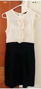 Bcbgmaxazria Beautiful Cotton-Silk Formal Dress Size 2 Used - Picture 1 of 8