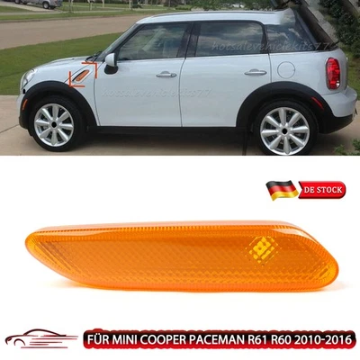 Intermitentes laterales amarillos para Mini Cooper Paceman R61 R60 2010-16 luces intermitentes - Imagen 1 de 4