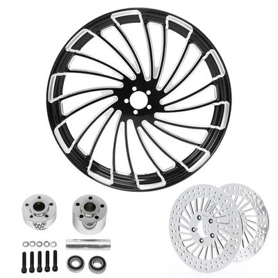 Rotor de freno de buje único para llanta de rueda delantera de 32" apto para Harley Road Glide 2008-2023 Foto 1 de 4