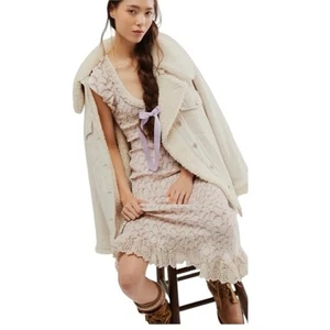 Abito midi Free People McKenna in velluto nuovo con etichetta - Foto 1 di 9