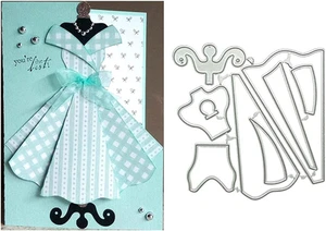 Dress Metal Die Cuts, Cutting Dies for Card Making Clearance, Embossing Dies for - Picture 1 of 7