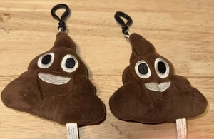 2- 4 Inch Poop Emoji Key Chain 1 Piece. 2 Included - Picture 1 of 5