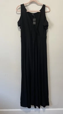 Torrid Black Jersey Cold Shoulder Maxi Dress Plus Size 0 Size 12 Large Capsule - Image 1 of 4