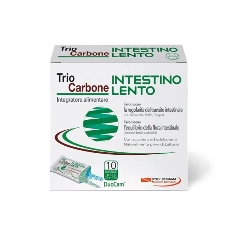 POOL PHARMA SRL TrioCarbone Intestino Lento Pool Pharma 10 Buste Da 4,3g
