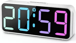 Digital Wecker ohne Ticken mit Snooze Funktion 12/24 Stunden Netzbetrieb C608 - Bild 1 von 7