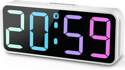 Digital Wecker ohne Ticken mit Snooze Funktion 12/24 Stunden Netzbetrieb C608 - Bild 1 von 4