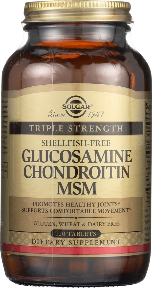 Multivitamins Solgar Triple Strength Glucosamine Chondroitin MSM Tablets 120