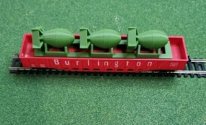 HO Scale Atomic / Nuclear Bomb Freight Car Load. Military Train Free Shipping  - Picture 1 of 5