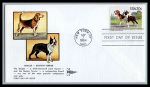 US FDC # 2098 20c DOGS Gill 1984, 9p5418 - Picture 1 of 1