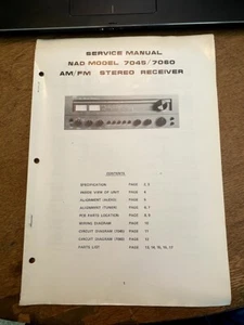 Original NAD Service Manual for Receivers ~ Select One - Picture 1 of 3
