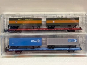 N Scale Micro Trains MTL Special Run 02-27 GN Vintage Piggyback 2-Pack - Picture 1 of 2