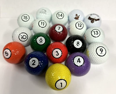 Logotipo de pelota de billar para piscina de golf TÚ ELIGES reemplazo, # favorito o colección Foto 1 de 4