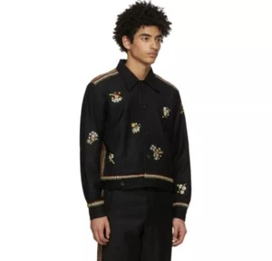 BODE Cropped Crochet Men's Wool jacket L - Picture 1 of 5
