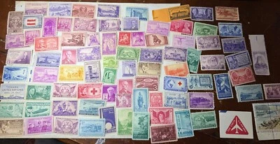 LOT Vintage Stamps - Most MLH 2,3,4 5 Cent Stamp some MNH - Image 1 of 4