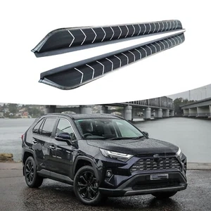 2 piezas estribo apto para Toyota RAV4 2019-2024 aluminio peldaño lateral barras Nerf - Imagen 1 de 5