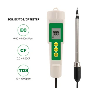 Soil Meter 3 In 1 EC/TDS/CF Soil Tester Digital Temperature Conductivity Tester - Picture 1 of 7