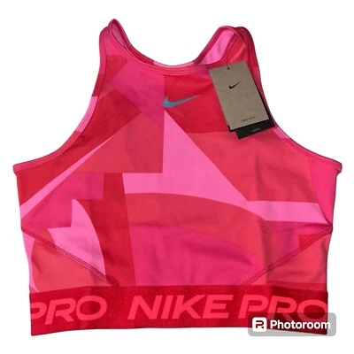 Nike Women's Pro Dri-FIT Cropped Training Tank Top T FD0954-635 Choose Size - Image 1 of 2