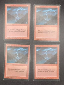 4x Lightning Bolt - Italian - FBB - EDH - Vintage - Modern #2682 - Picture 1 of 2