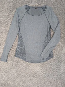 Camisa Marmot Helen Activewear para mujer talla L gris adelgazante manga larga cuello redondo** - Imagen 1 de 16