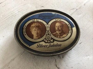 Souvenir Silver Jubilee Tin~George V & Queen Mary~Grips By Lightbowns~Accrington - Picture 1 of 7