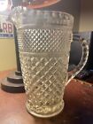 VINTAGE ANCHOR HOCKING “WEXFORD” CLEAR GLASS BEVERAGE PITCHER 64oz 9.5” Tall