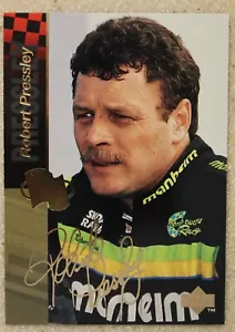 1995 Upper Deck Motorsports Racing ROBERT PRESSLEY Gold Signature SSP card #33 - Foto 1 di 2