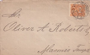 Chile Jul 1897 cover Valpariso to Oliver A Roberts masonic temple Boston MA - Picture 1 of 2