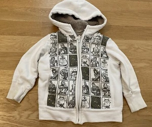 UNIQLO~Star Wars Force Awakens Hoodie Jacket~Kids 3-4~White~Full Zip~Fleece - Picture 1 of 8