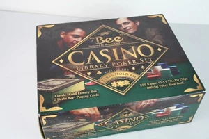 Juego de póquer Bee Casino Library Inc. 200 fichas llenas de arcilla *RARO* - Imagen 1 de 6