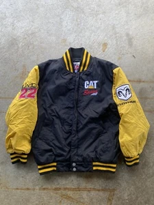 CAT Racing Jacket Caterpillar Ward Burton Racing Vintage Yellow YOUTH SMALL - Picture 1 of 5