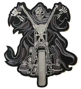 Backpatch la mort moto écusson patche dorsal dos grande taille patch motard - Picture 1 of 2