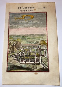 MAPA ANTIGUO MAZO MANESSON EDIMBURGO ESCOCIA 1683 SIGLO XVII EDICIÓN FRANCESA - Imagen 1 de 3