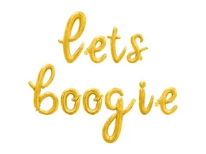 LETS BOOGIE Banner Globo Letra Cursiva - Decoraciones de Suministros para Fiesta de Cumpleaños - Imagen 1 de 20