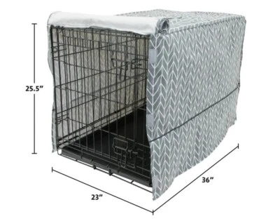 Vibrant Life Crate Cover 36" Pet Dog Cat Carrier Kennel Gray - Image 1 of 4