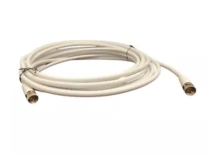 TV-Out Coax Coaxial RG6 Male Cable 16-Ft Wire White - Picture 1 of 5