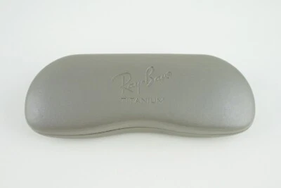 Estuche para gafas/gafas de sol Titanium Ray Ban plateado duro - 100 % auténtico Foto 1 de 4