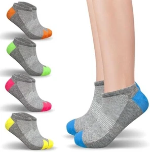 5x Calcetines al tobillo para mujer Algodón Rico Transpirable Delgados Entrenador Forros Calcetines Talla 4-7 - Imagen 1 de 6