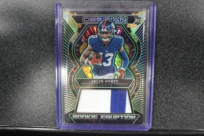 2023 Obsidian Rookie Eruption Jalin Hyatt Patch /25 - Giants - Image 1 of 2