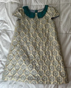 MINI PISO Vestido de Fiesta Brocado Niñas Talla 5-6 Y Dorado Floral Forrado Fiesta Retro - Imagen 1 de 6