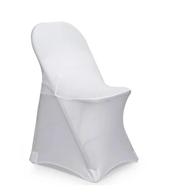 LEBENGURU White Spandex Folding Chair Covers 20PCS For Wedding Parties - Image 1 of 4