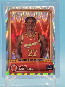 2024 Topps Chrome McDonald's All-American #92 Aiden Sherrell RayWave Refractor - Picture 1 of 2