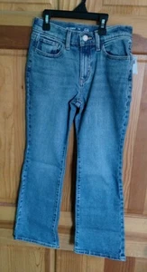 Old Navy Girl's High Waisted Flare Leg Jeans Size 10 Lt Blue 5 Pockets New W/Tag - Picture 1 of 8