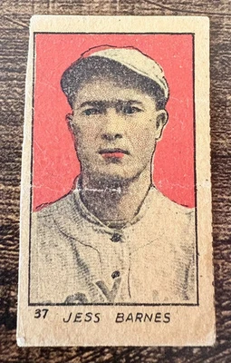 Tarjeta de tira cortada a mano 1920 W520 #4 Jess Barnes NY Giants sin bateador Foto 1 de 2